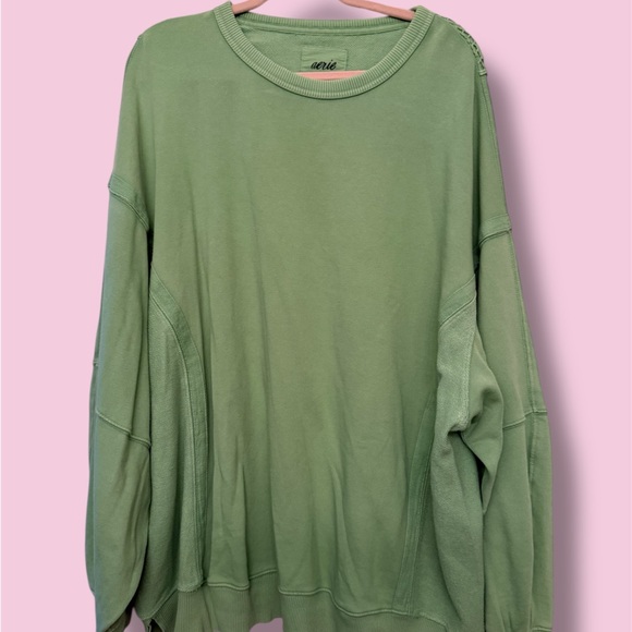 Aerie Olive Knit Pullover - Picture 2 of 8